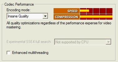 DivX codec - codec performance