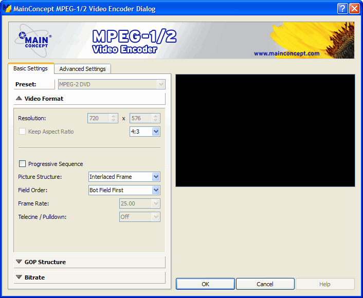MainConcept Reference - MPEG-2 Video Encoder