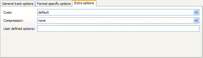 MKVToolNix - mkvmerge GUI - Extra options - Compression: none
